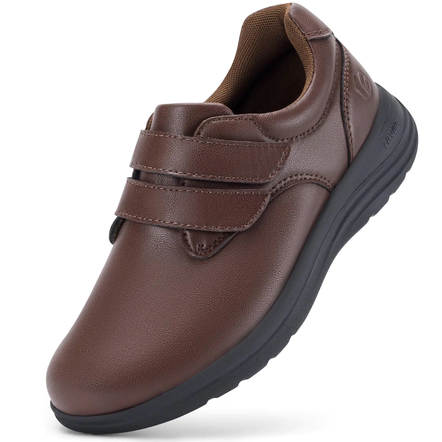 FitVille Wide Diabetic Walking Shoes for Women Dress Casual Diabetic Shoes Comfortable Leather Oxford Shoes Sneakers for All Day Comfort Chestnut