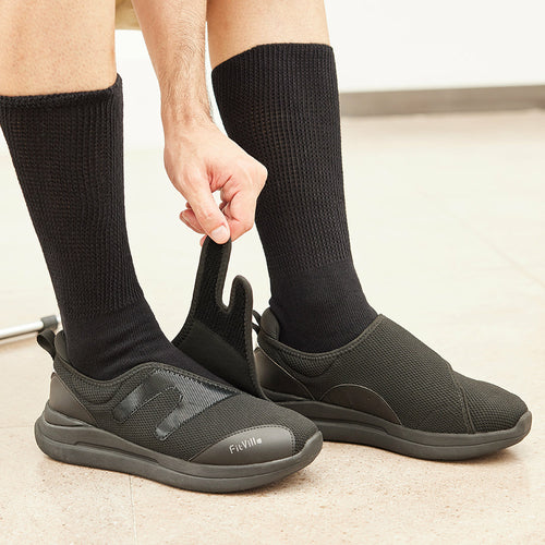FitVille Men's EasyTop Diabetic Shoes V1
