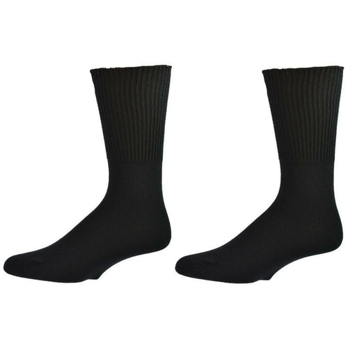 Diabetic Wide Foot and Wider Calf Cotton Crew Women's 2 Pair Pack