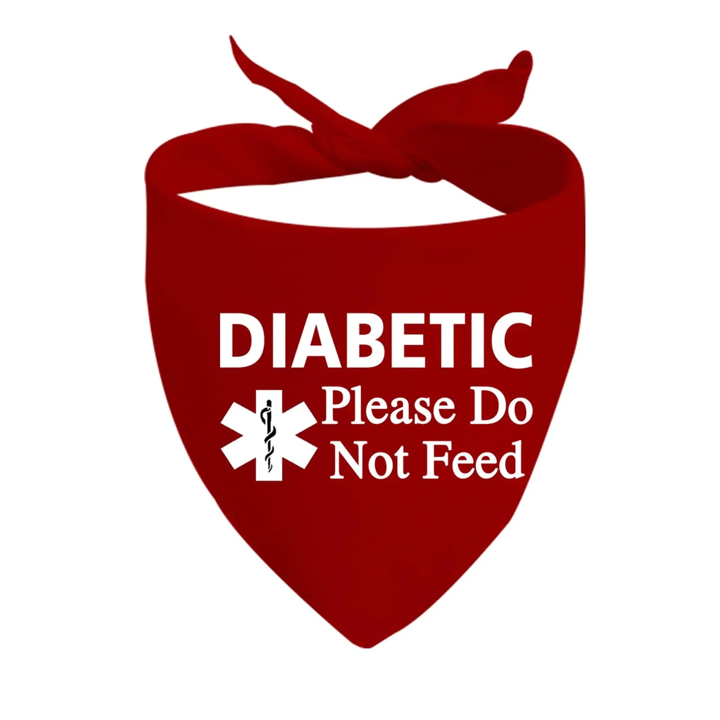 JXGZSO 1 Piece Diabetic Please Do Not Feed Dog Bandana Diabetic Dog Scarf (DIABETIC Not Feed D)